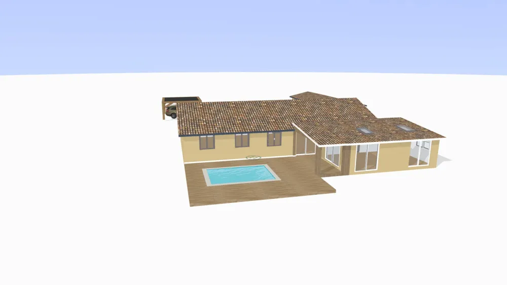 Plan maison piscine
